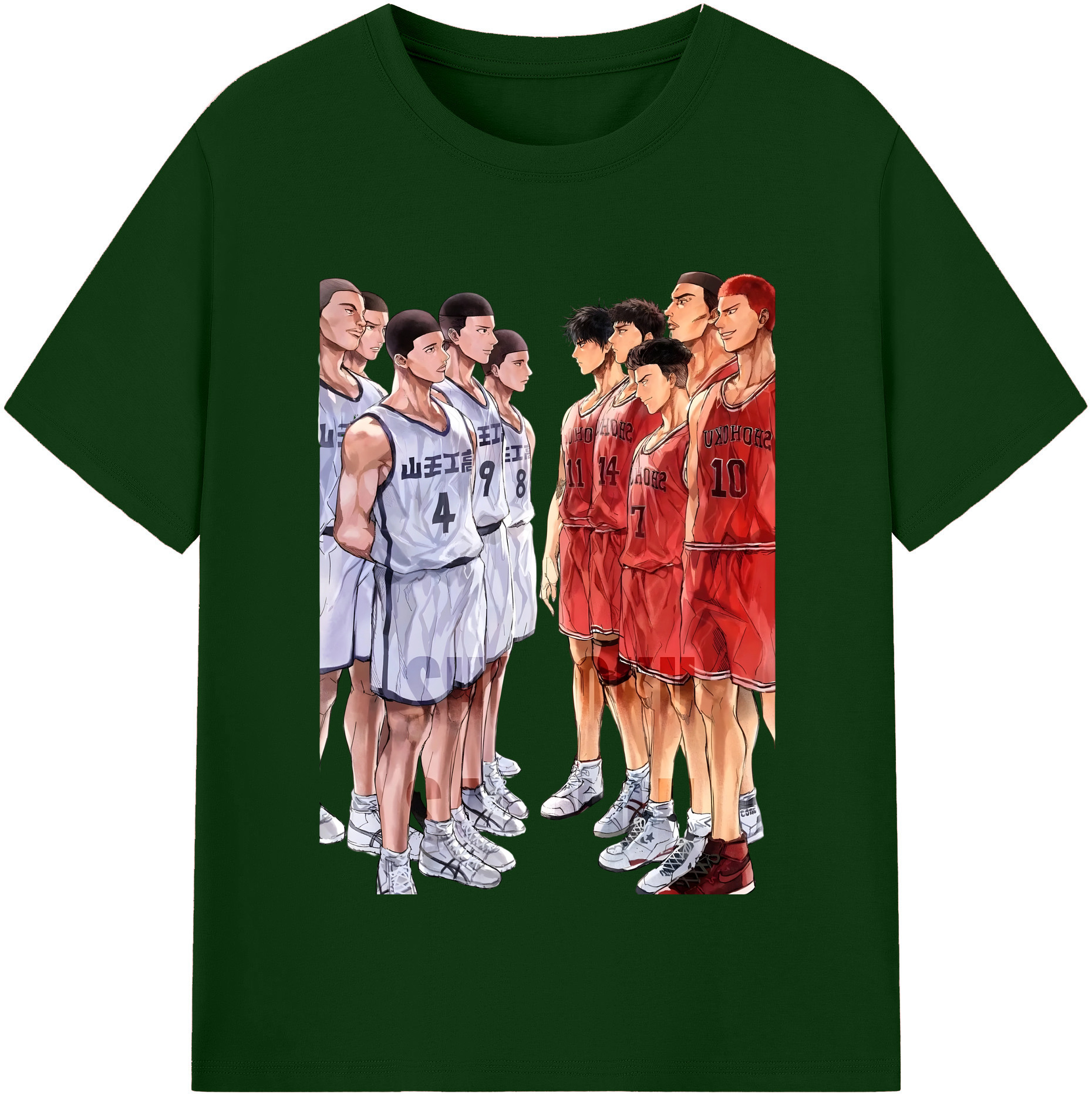 SLAM DUNK／スラムダンク 綿100％半袖Tシャツ（フロントプリント）